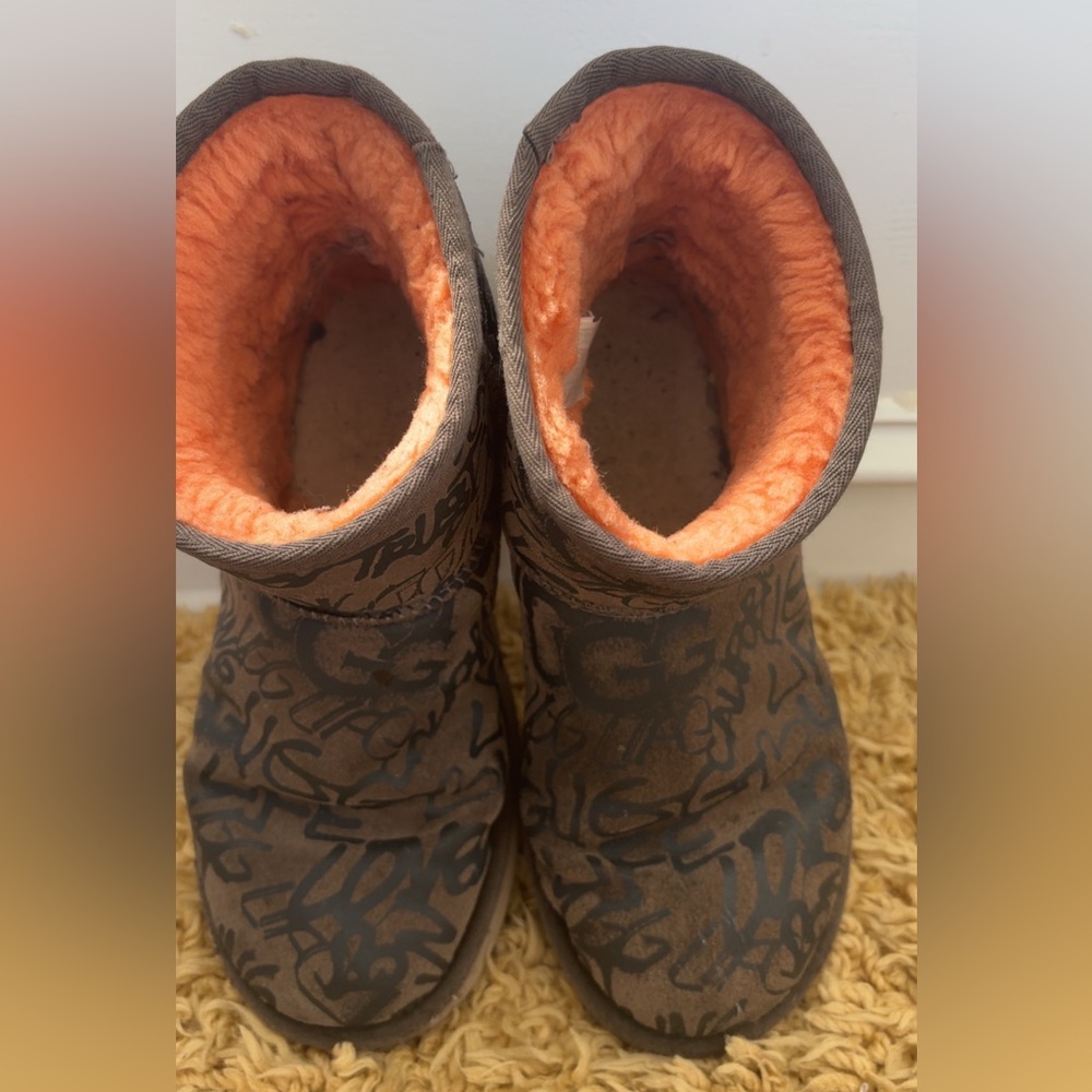 UGG Brown and Orange Ankle Boots